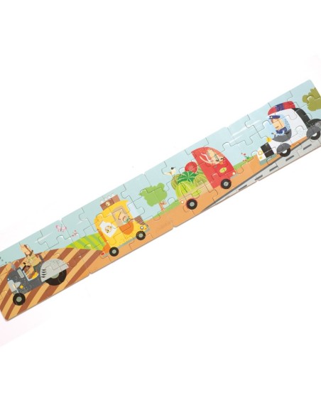 4 puzles Diorama Transportes