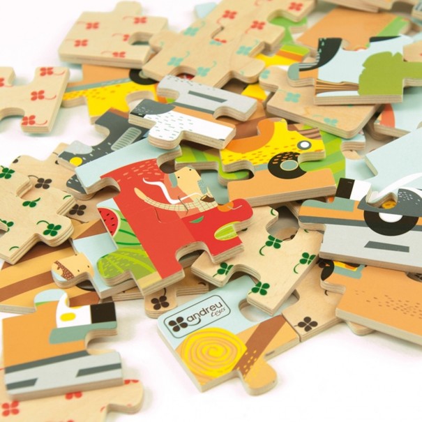 4 puzles Diorama Transportes