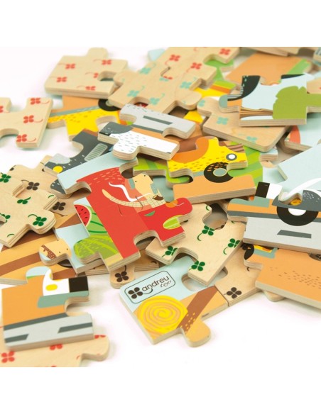 4 puzles Diorama Transports