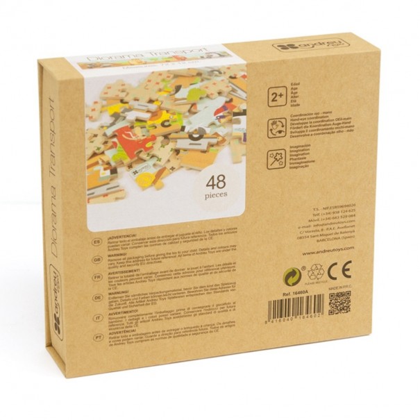 4 puzles Diorama Transportes