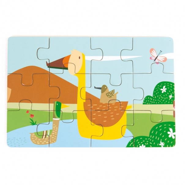 4 puzles Diorama Granja