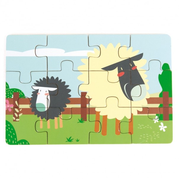 4 puzles Diorama Granja