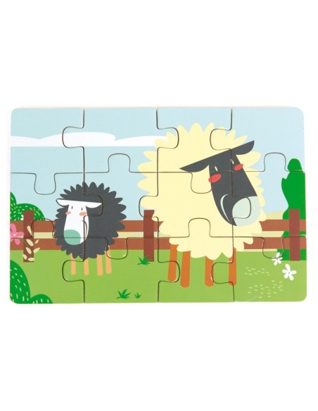 4 puzles Diorama Granja