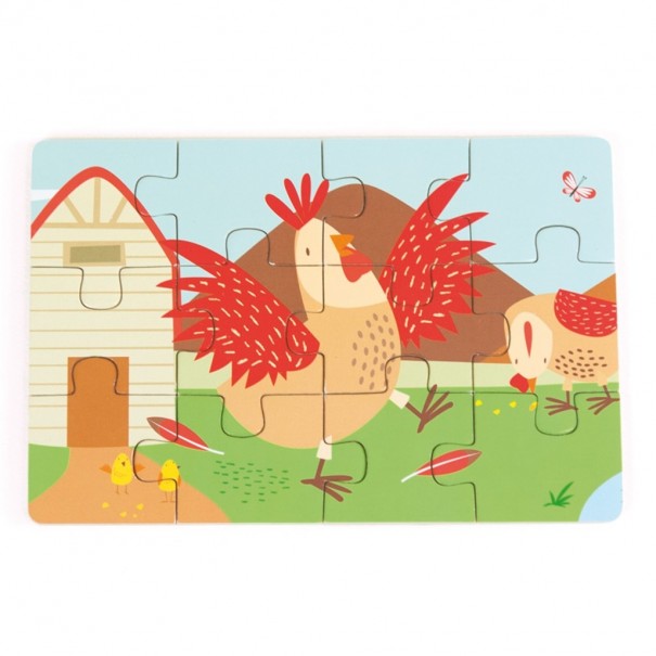 4 puzles Diorama Granja