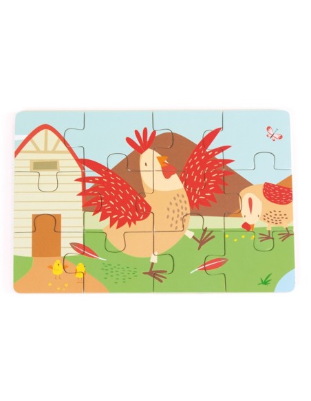 4 puzles Diorama Granja