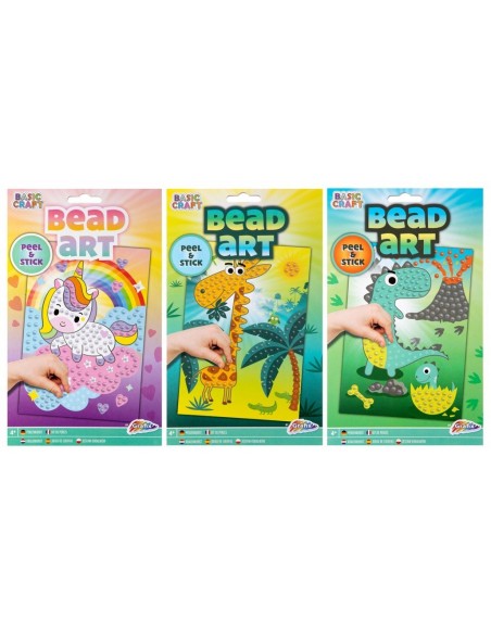 Manualidad con perlas adhesivas