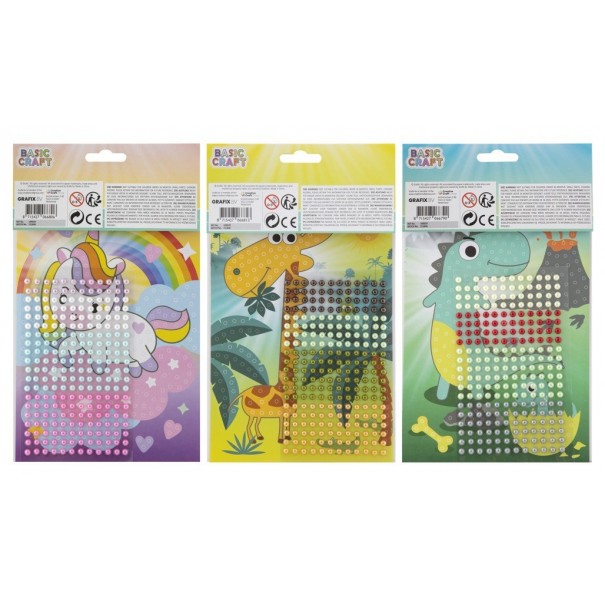 Manualidad con perlas adhesivas