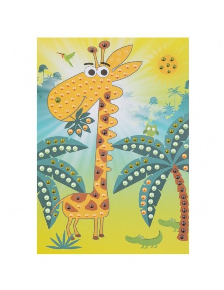 Manualidad con perlas adhesivas