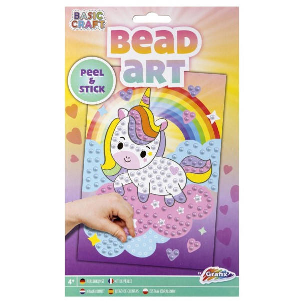 Manualidad con perlas adhesivas