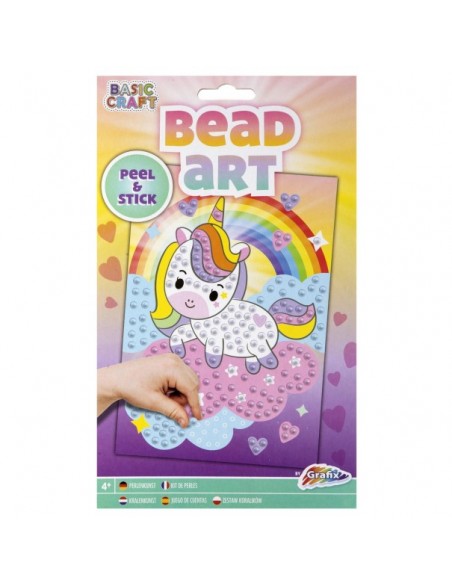 Manualidad con perlas adhesivas