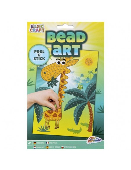 Manualidad con perlas adhesivas