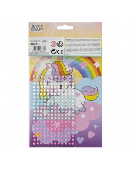 Manualidad con perlas adhesivas