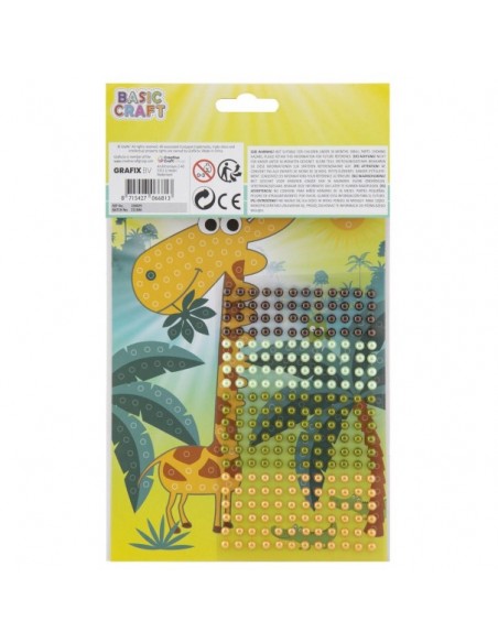 Manualidad con perlas adhesivas