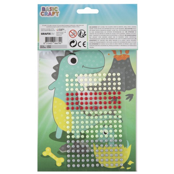 Manualidad con perlas adhesivas