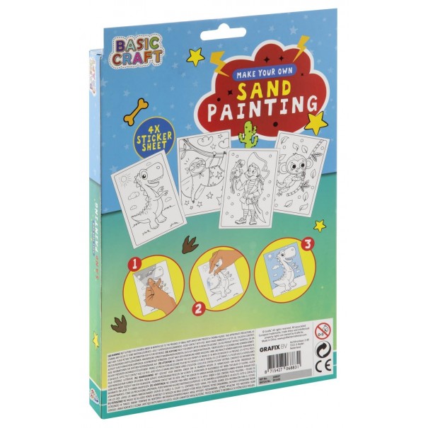 Manualidad - Pintar con arena de colores