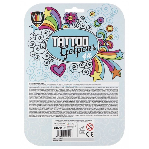 Rotuladores para tatuajes de purpurina