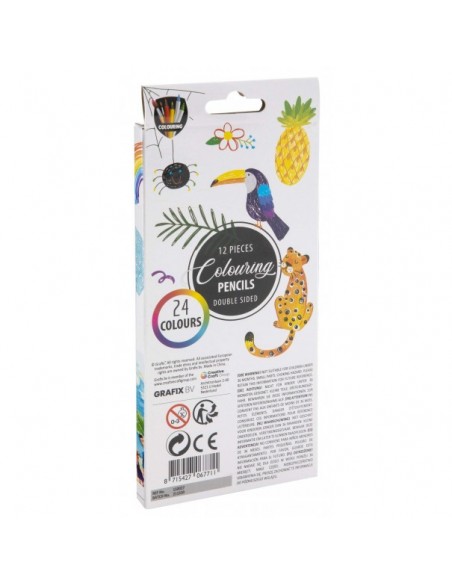 12 lápices de colores de doble punta