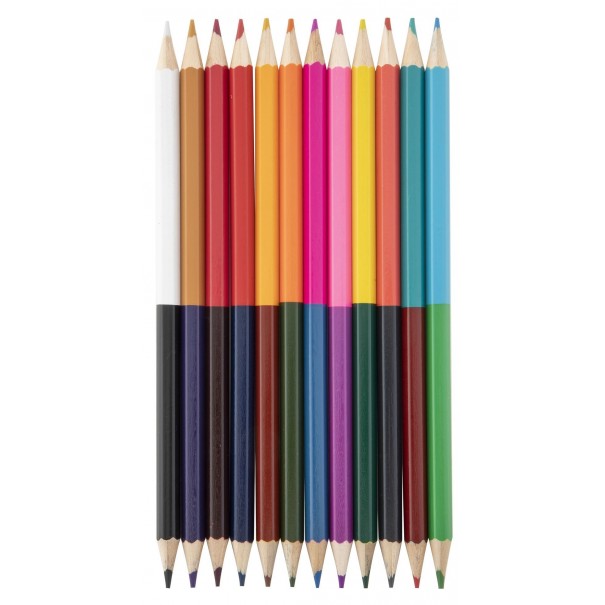 12 lápices de colores de doble punta