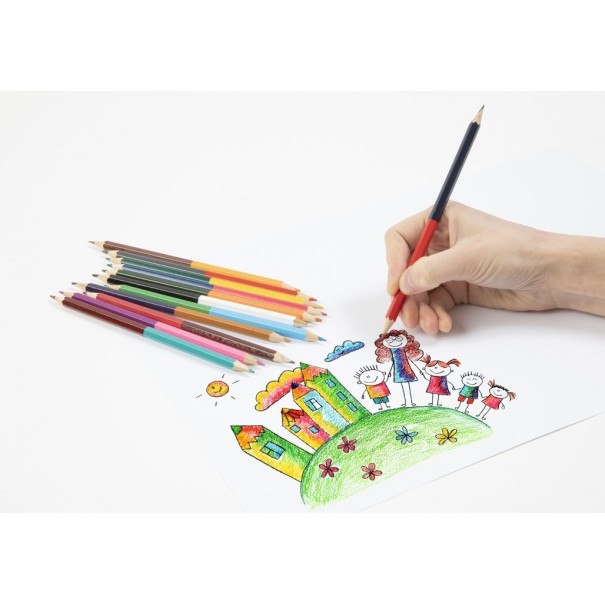 12 lápices de colores de doble punta