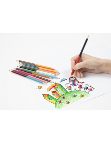 12 lápices de colores de doble punta