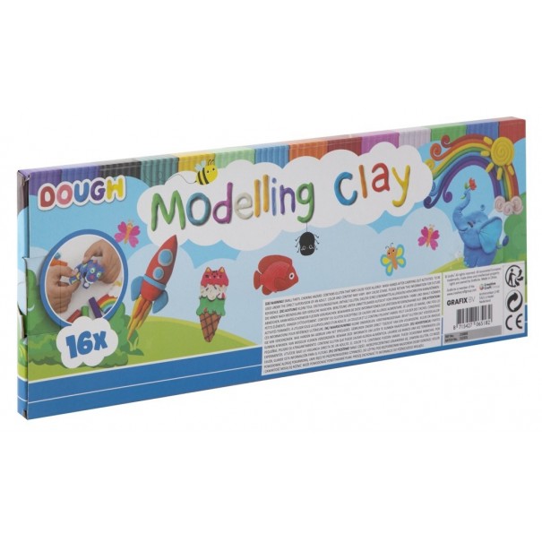 Tiras de plastilina de colores