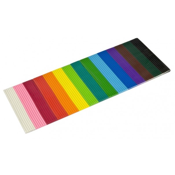 Tiras de plastilina de colores