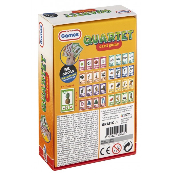 Juego de cartas Quartet