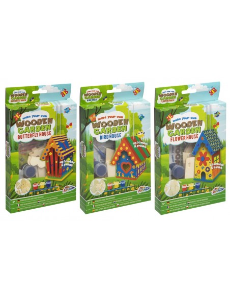 Hacer y pintar una casita de colores