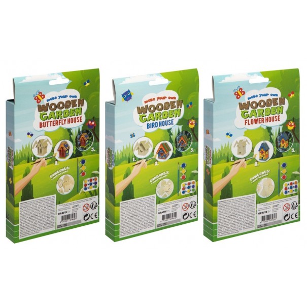 Hacer y pintar una casita de colores