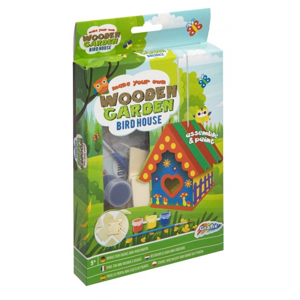 Hacer y pintar una casita de colores