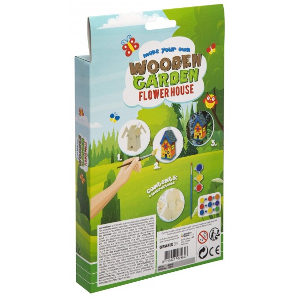 Hacer y pintar una casita de colores