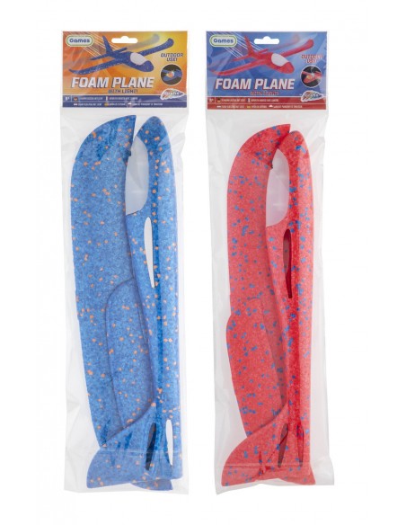 Avión de foam con luz