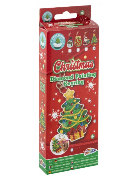 Manualidad - Llaveros navideños con diamantes