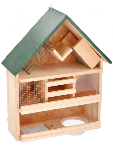 Casita para pájaros de madera