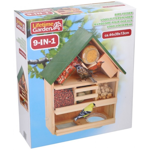 Casita para pájaros de madera