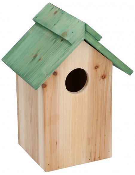 Casita para pájaros de madera pequeña