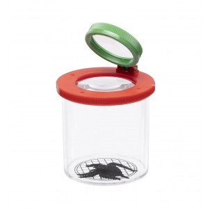 Tarro de insectos con lupa...