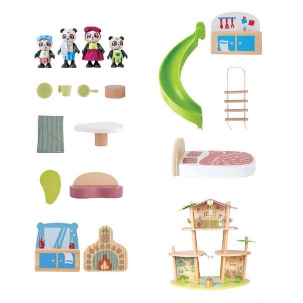 Casa de bambú dels ossos panda