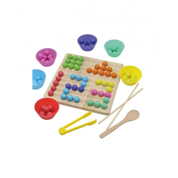 Joc de manipulació amb peces de colors