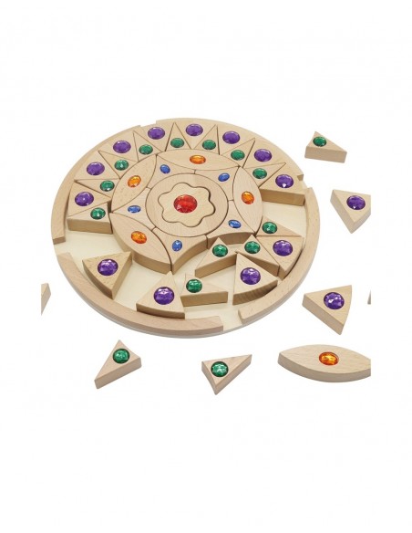 Mandala amb gemmes de colors