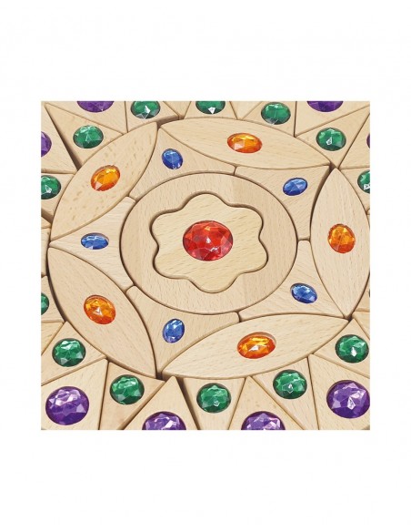 Mandala amb gemmes de colors