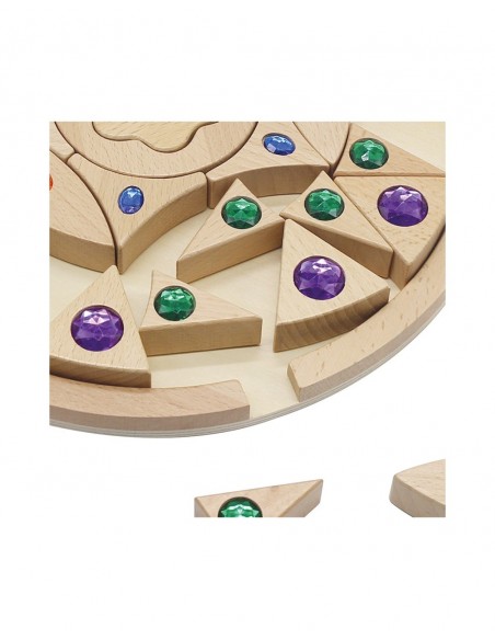 Mandala con gemas de colores