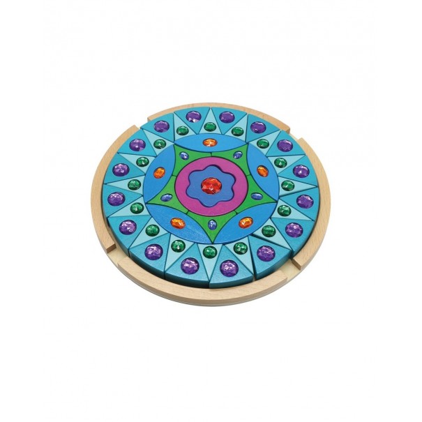 Mandala brillant de fusta