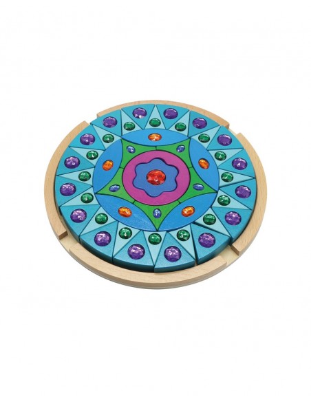 Mandala brillante de madera