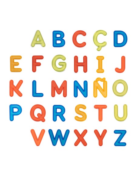 Letras mayúsculas translúcidas para mesa de luz