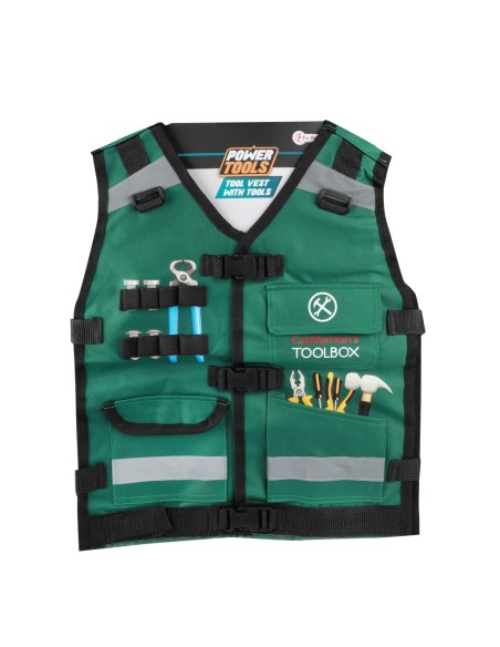 Disfraz de carpintero con chaleco y herramientas