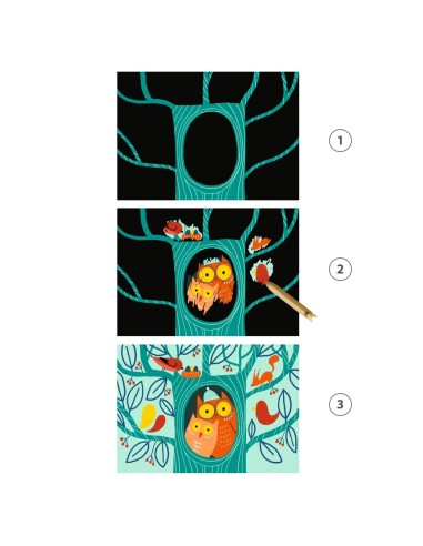 Cuadros para rascar - Animales para...