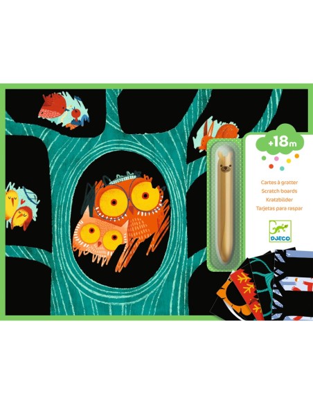 Cuadros para rascar - Animales para descubrir