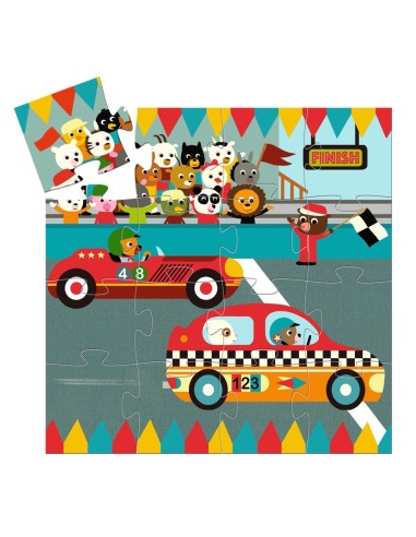 Puzle de silueta - Cotxe de carreres...
