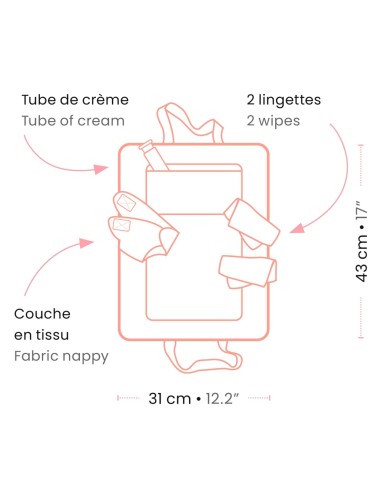 Bossa Canviador de joguina Blava - Poméa